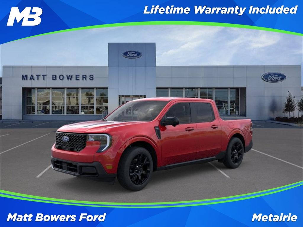 Ruby Red Metallic Tinted Clearcoat 2026 Ford Maverick Lariat SuperCrew AWD Pickup Truck All-Wheel Drive 8-Speed Automatic