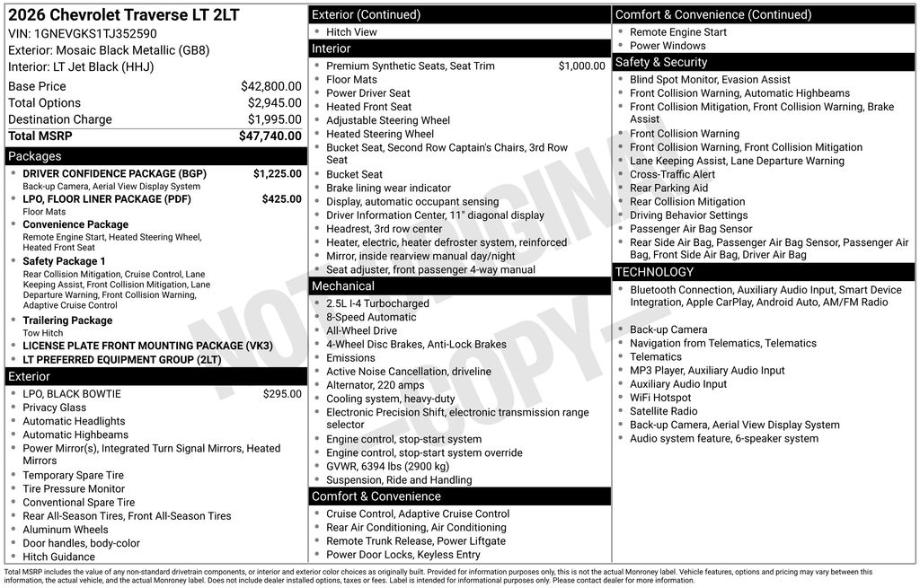 Used 2026 Chevrolet Traverse SUV
