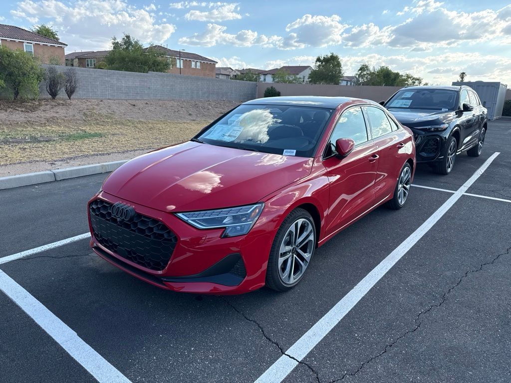 Progressive Red Metallic 2026 Audi A3 Sedan All-Wheel Drive 7-Speed Automatic