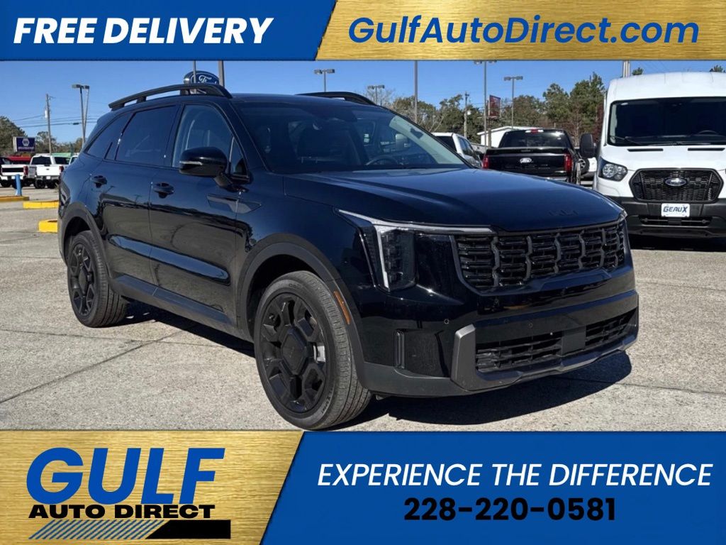 Ebony Black 2025 Kia Sorento X-Line EX AWD SUV / Crossover All-Wheel Drive 8-Speed Automatic