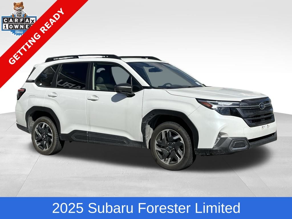 Crystal White Pearl 2025 Subaru Forester Limited Crossover AWD SUV / Crossover All-Wheel Drive Continuously Variable Transmission