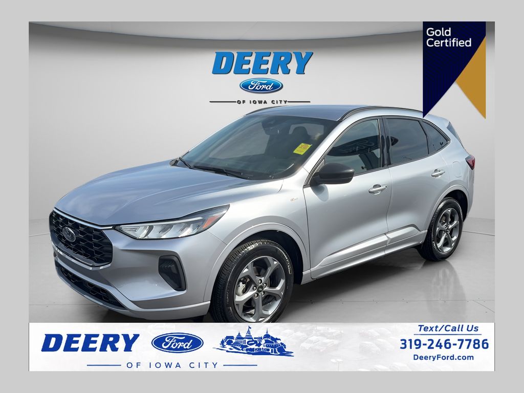 Iconic Silver Metallic 2024 Ford Escape SUV / Crossover All-Wheel Drive 8-Speed Automatic
