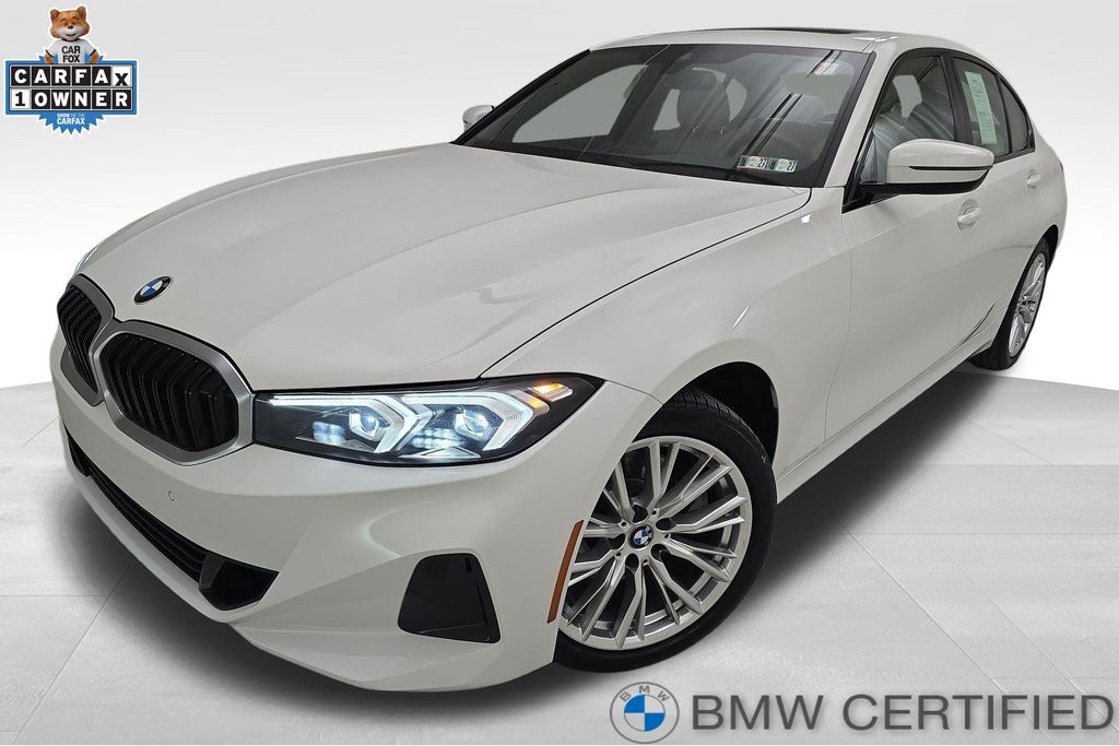 Alpine White 2023 BMW 3 Series Sedan All-Wheel Drive 8-Speed Automatic