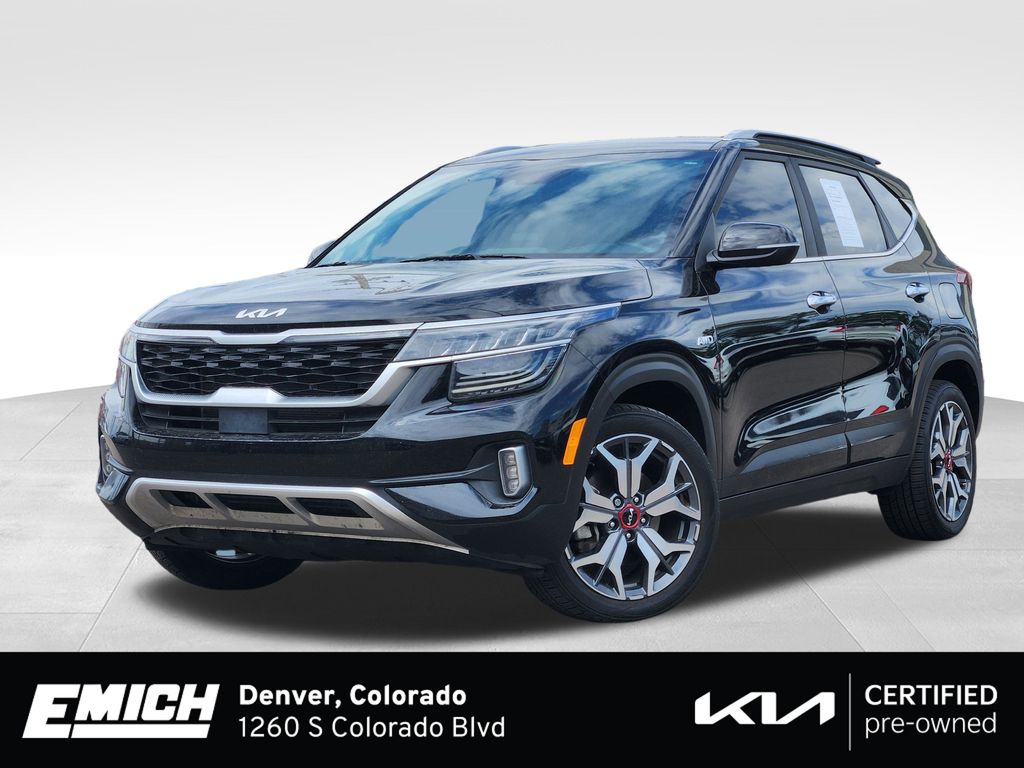 Cherry Black 2022 Kia Seltos SUV / Crossover All-Wheel Drive 7-Speed Automatic