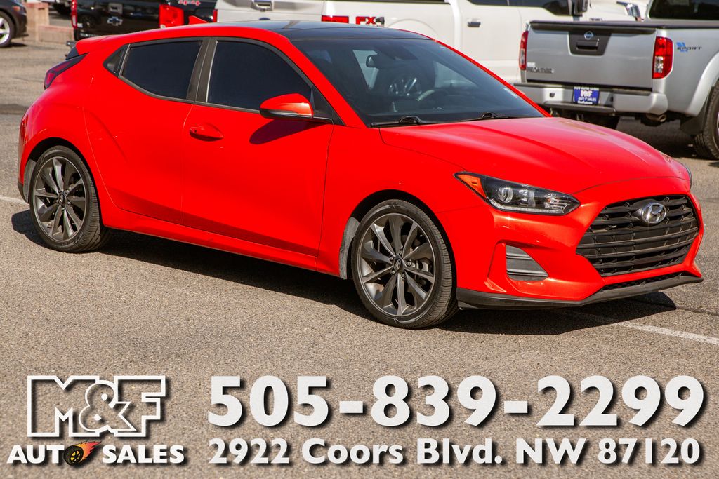 Sunset Orange 2020 Hyundai Veloster Coupe Front-Wheel Drive 6-Speed Automatic