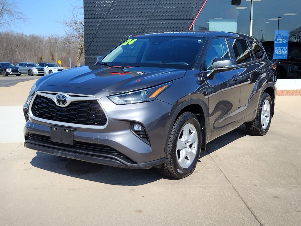 Magnetic Gray Metallic 2024 Toyota Highlander LE AWD SUV / Crossover All-Wheel Drive 8-Speed Automatic
