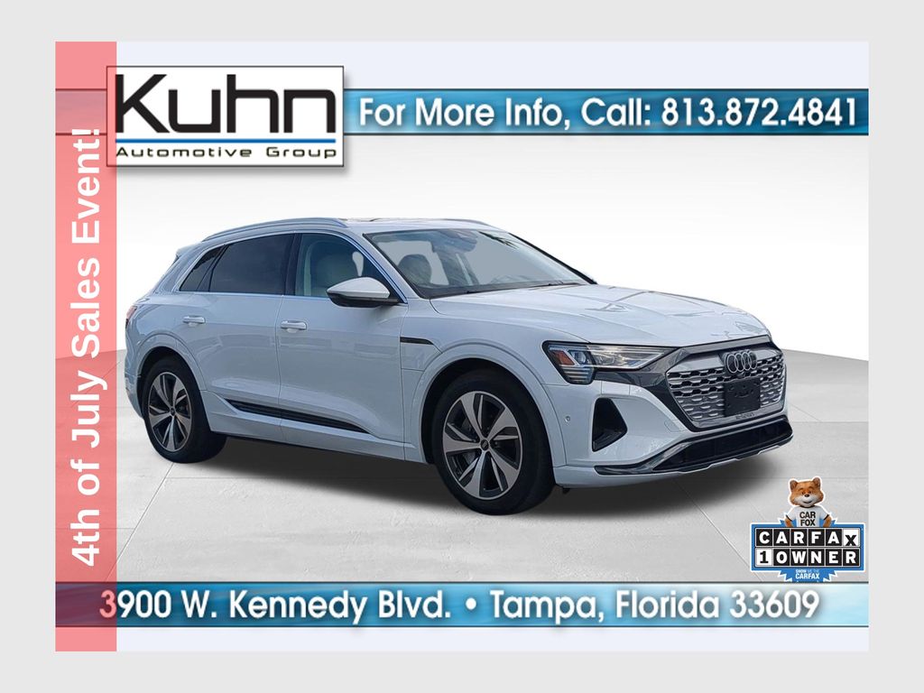 Glacier White Metallic 2024 Audi Q8 e-tron SUV / Crossover All-Wheel Drive Automatic