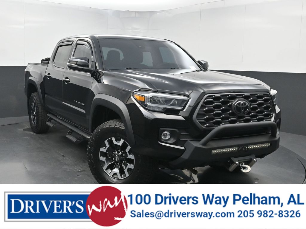 Midnight Black Metallic 2021 Toyota Tacoma Pickup Truck Four-Wheel Drive Automatic