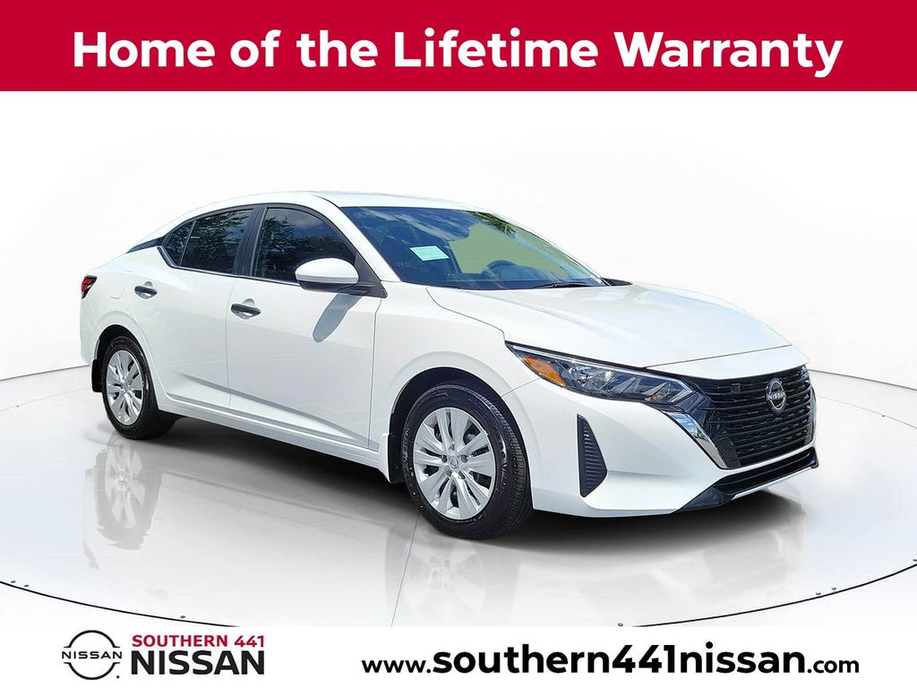 White (Fresh Powder) 2025 Nissan Sentra Sedan Front-Wheel Drive Continuously Variable Transmission