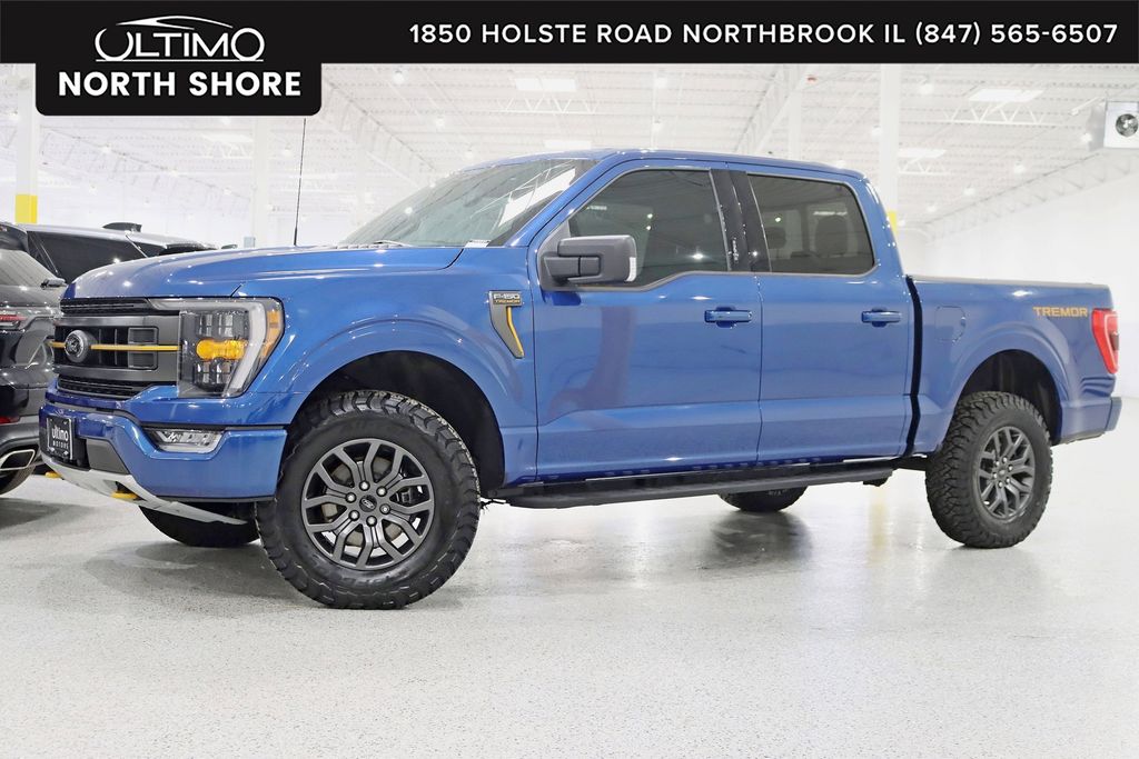 Atlas Blue Metallic 2022 Ford F-150 Tremor SuperCrew 4WD Pickup Truck Four-Wheel Drive Automatic