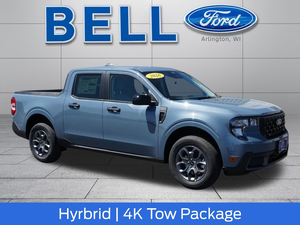 Blue (Azure Gray Metallic Tri-Coat) 2026 Ford Maverick XLT SuperCrew AWD Pickup Truck All-Wheel Drive Continuously Variable Transmission