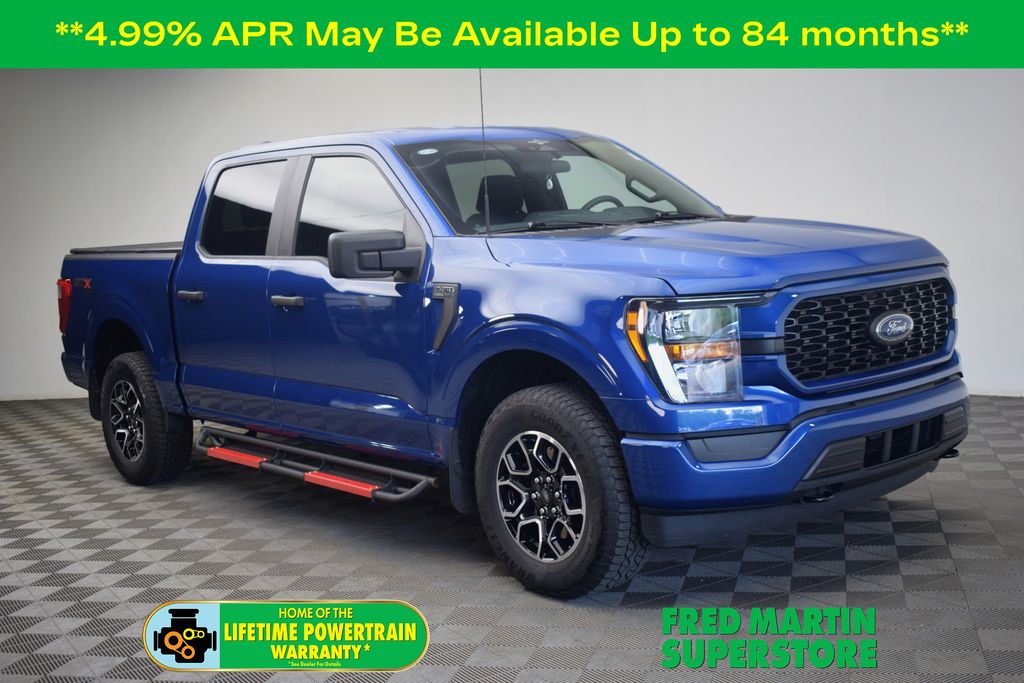 Blue Metallic 2023 Ford F-150 Pickup Truck Four-Wheel Drive Automatic