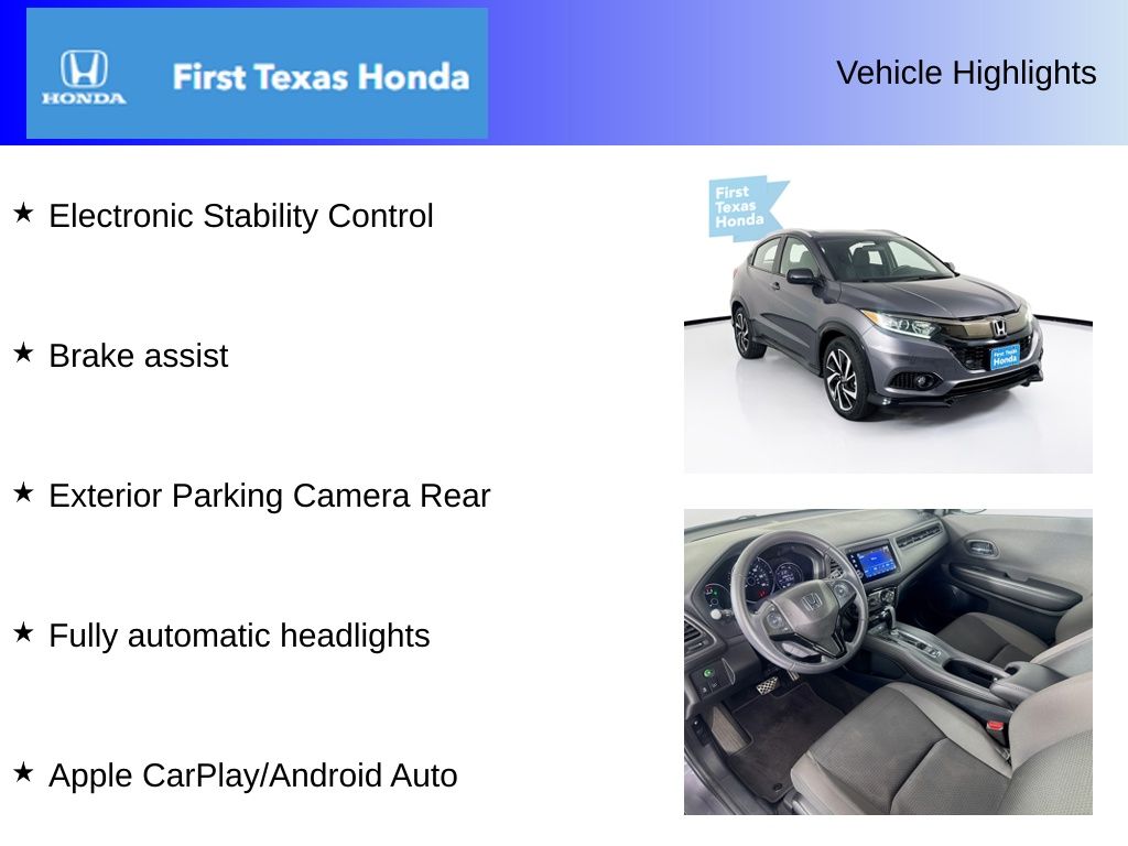Used Car 2019 Honda Hr-v  Sport For Sale Under $25,000 In Austin, Texas