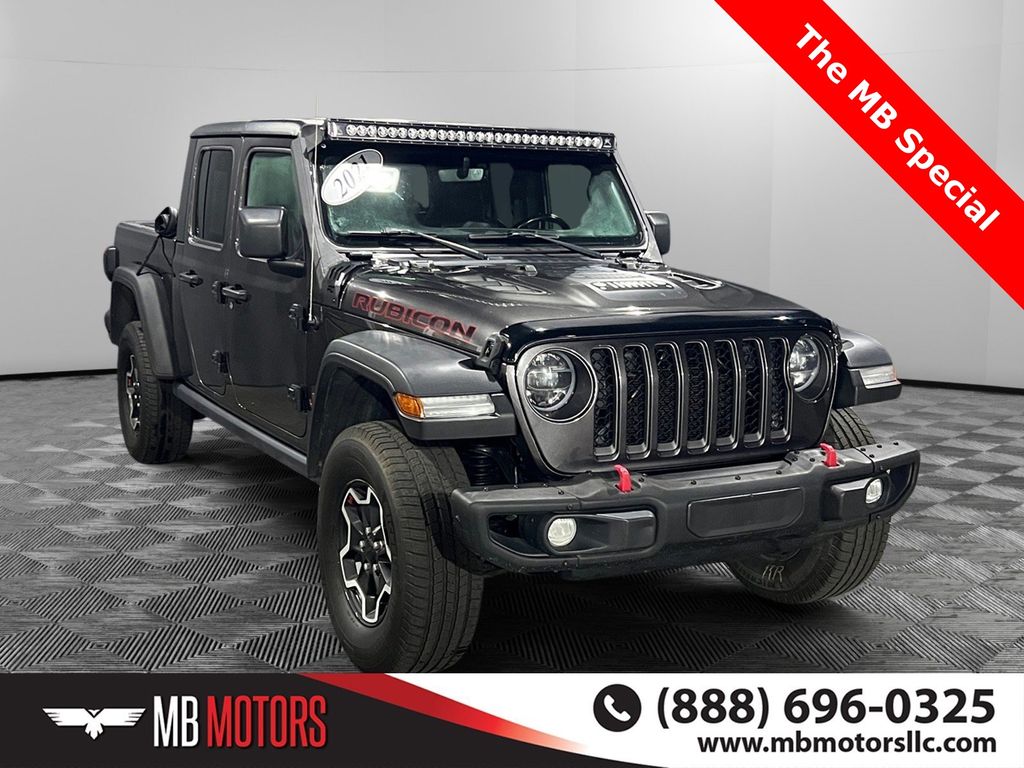 Gray (Granite Crystal Metallic Clearcoat) 2021 Jeep Gladiator Rubicon Crew Cab 4WD Pickup Truck Four-Wheel Drive 8-Speed Automatic