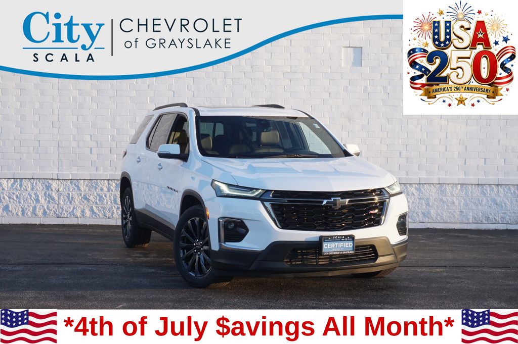 Summit White 2023 Chevrolet Traverse SUV / Crossover Four-Wheel Drive 9-Speed Automatic