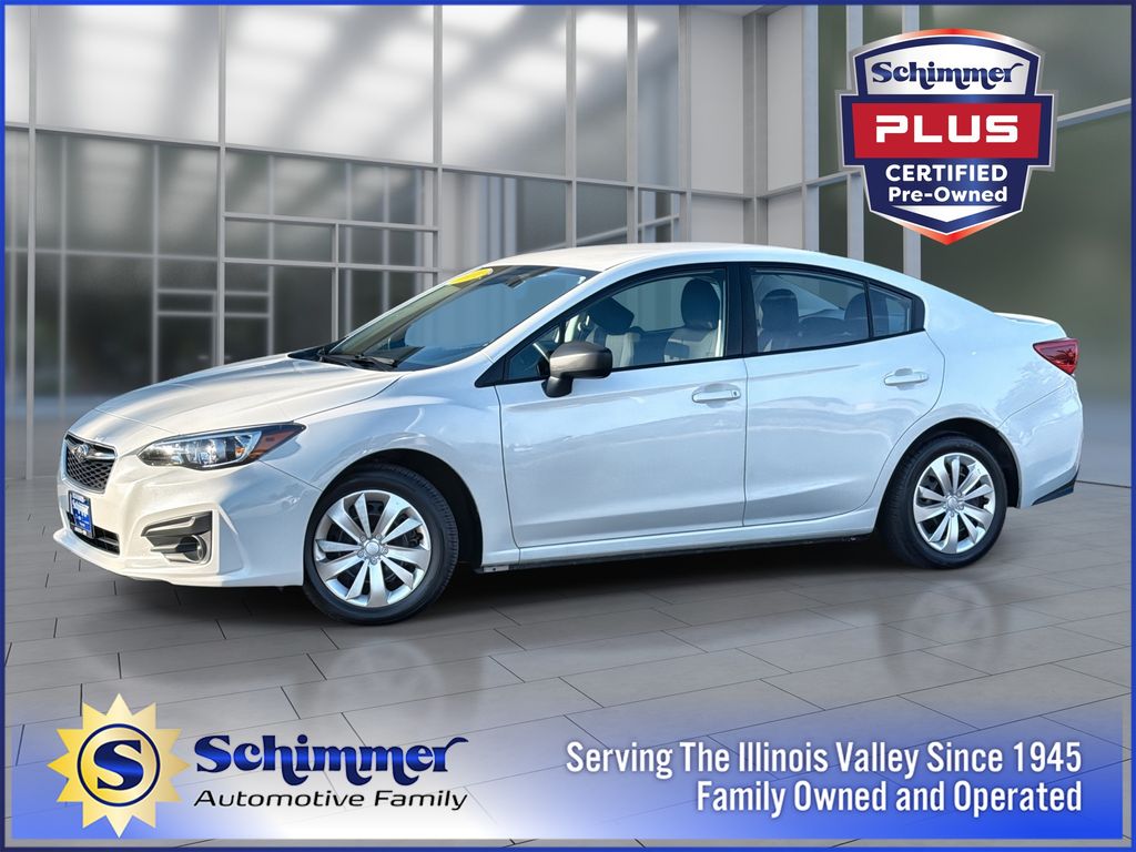 Crystal White Pearl 2018 Subaru Impreza Sedan All-Wheel Drive Continuously Variable Transmission