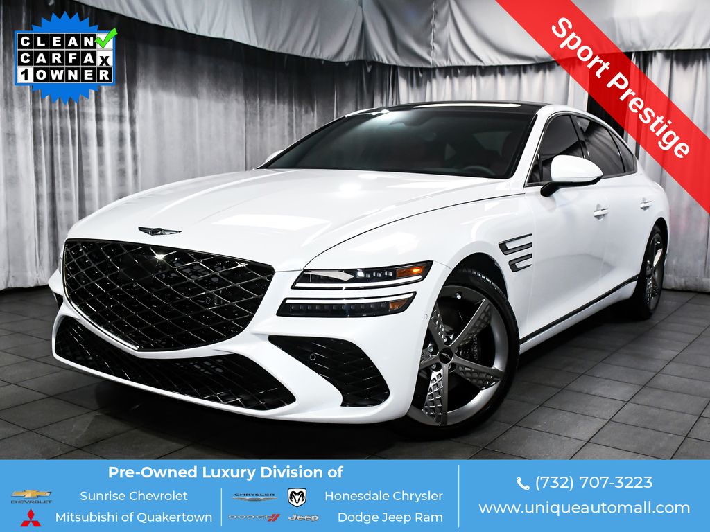 Uyuni White 2025 Genesis G80 Sedan All-Wheel Drive 8-Speed Automatic