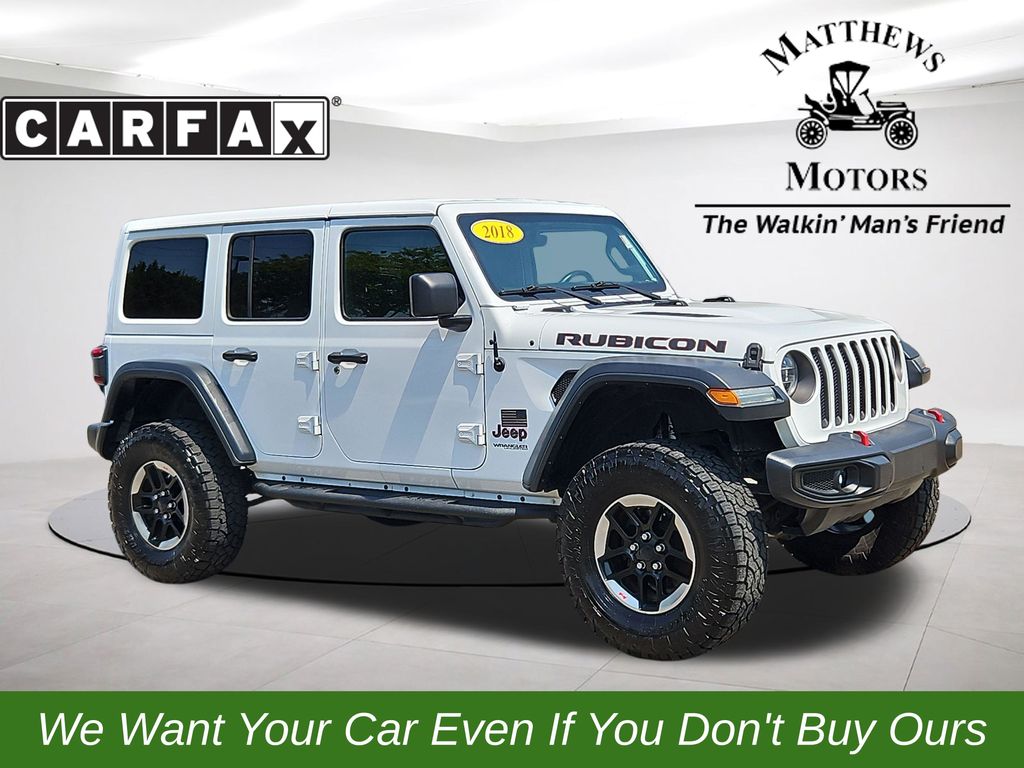Bright White Clearcoat 2018 Jeep Wrangler Unlimited Rubicon 4WD SUV / Crossover Four-Wheel Drive 6-Speed Manual