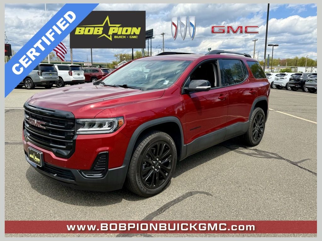 Volcanic Red Tintcoat 2023 GMC Acadia SLE AWD SUV / Crossover Four-Wheel Drive 9-Speed Automatic