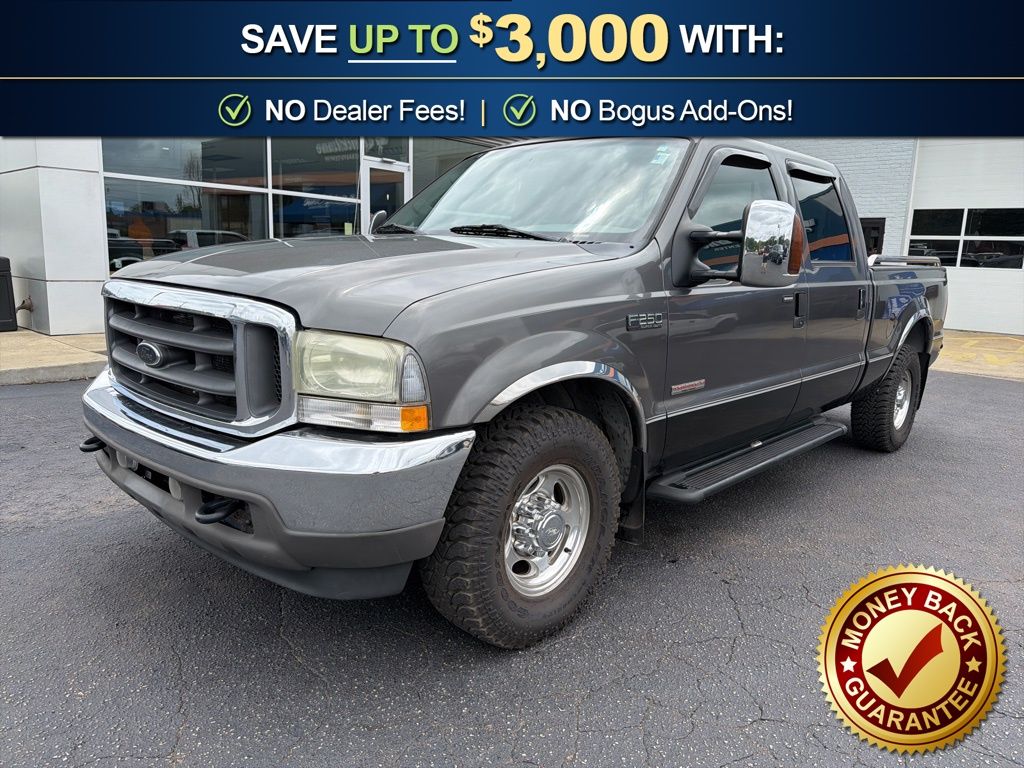 Gray 2004 Ford F-250 Super Duty Lariat Crew Cab RWD Pickup Truck Rear-Wheel Drive 6-Speed Manual Overdrive