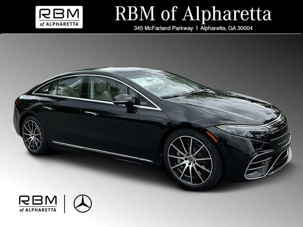 Obsidian Black Metallic 2026 Mercedes-Benz EQS 450 4MATIC Sedan All-Wheel Drive 1-Speed Automatic