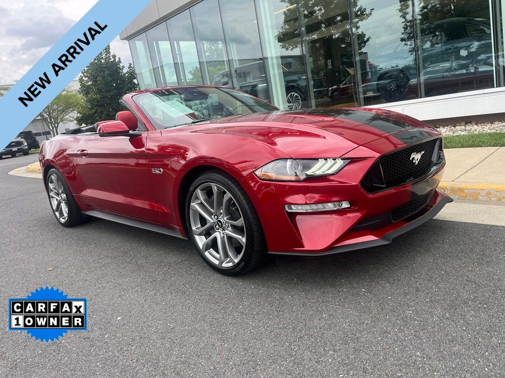 Red Metallic 2021 Ford Mustang Convertible Rear-Wheel Drive 6-Speed Manual