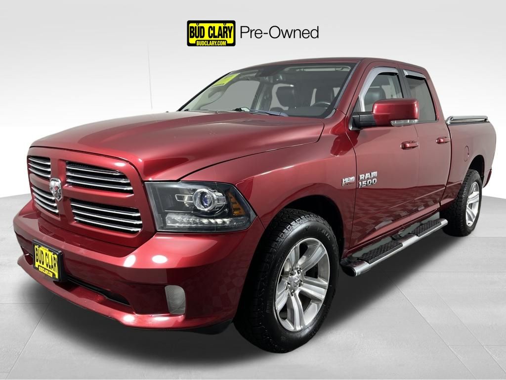 Deep Cherry Red Crystal Pearlcoat 2014 RAM 1500 Sport Quad Cab 4WD Pickup Truck Four-Wheel Drive 8-Speed Automatic