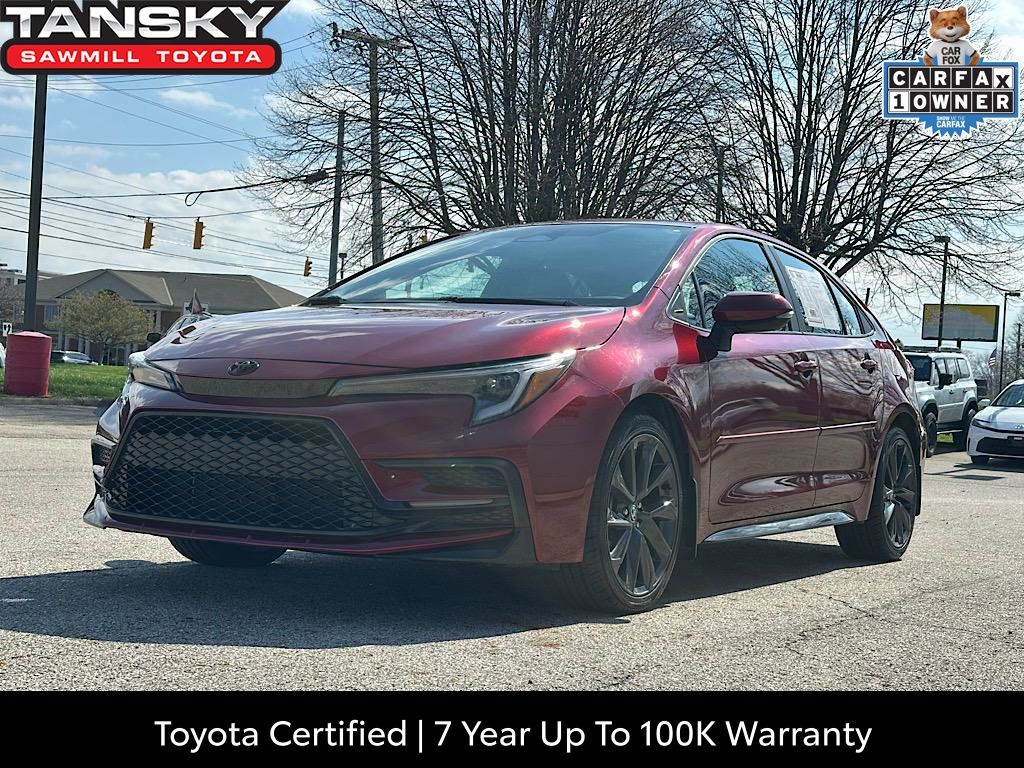 Red (Ruby Flare Pearl) 2024 Toyota Corolla XSE FWD Sedan Front-Wheel Drive Continuously Variable Transmission