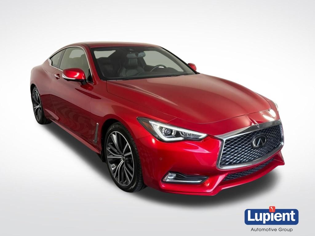 Dynamic Sunstone Red 2021 INFINITI Q60 Coupe All-Wheel Drive 7-Speed Automatic
