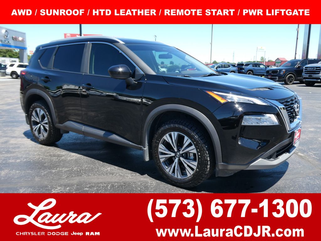 Super Black 2023 Nissan Rogue SV AWD SUV / Crossover All-Wheel Drive Continuously Variable Transmission