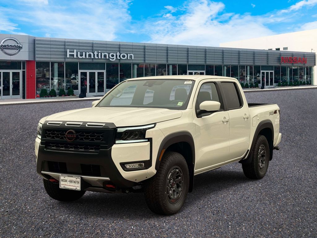 Glacier White 2026 Nissan Frontier Pickup Truck Four-Wheel Drive 9-Speed Automatic Overdrive