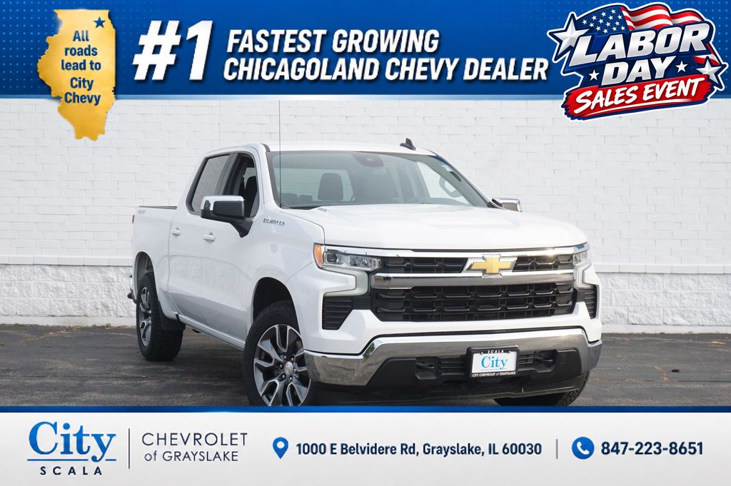 Summit White 2024 Chevrolet Silverado 1500 Pickup Truck Four-Wheel Drive 8-Speed Automatic