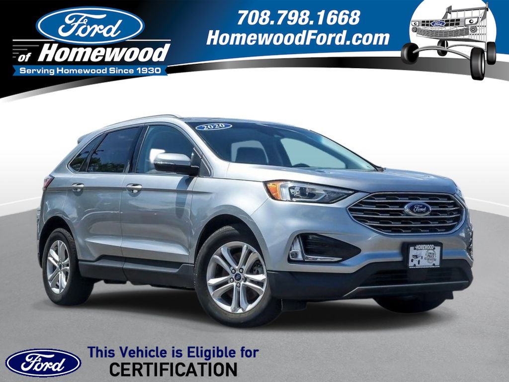 Silver Metallic 2020 Ford Edge SEL AWD SUV / Crossover All-Wheel Drive 8-Speed Automatic