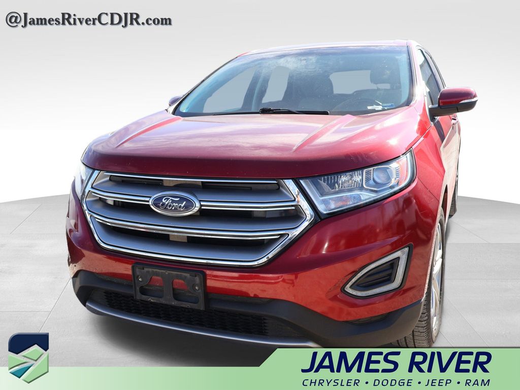 Ruby Red Metallic Tinted Clearcoat 2016 Ford Edge Titanium AWD SUV / Crossover All-Wheel Drive 6-Speed Automatic