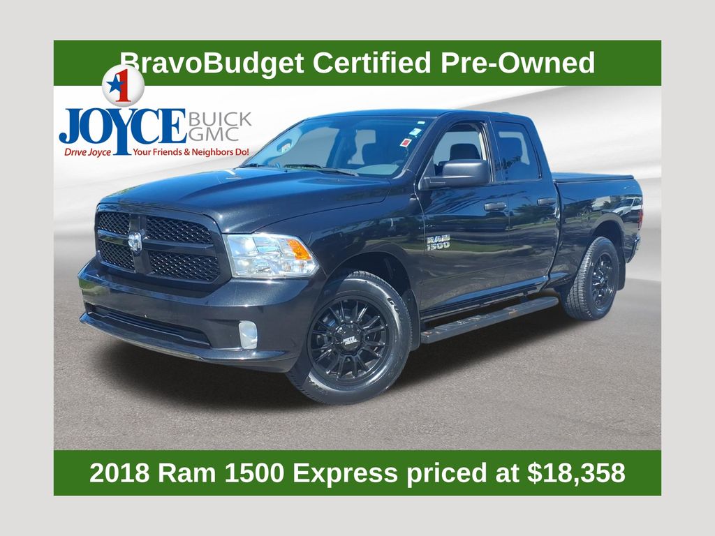 Brilliant Black Crystal Pearlcoat 2018 RAM 1500 Pickup Truck Four-Wheel Drive 8-Speed Automatic
