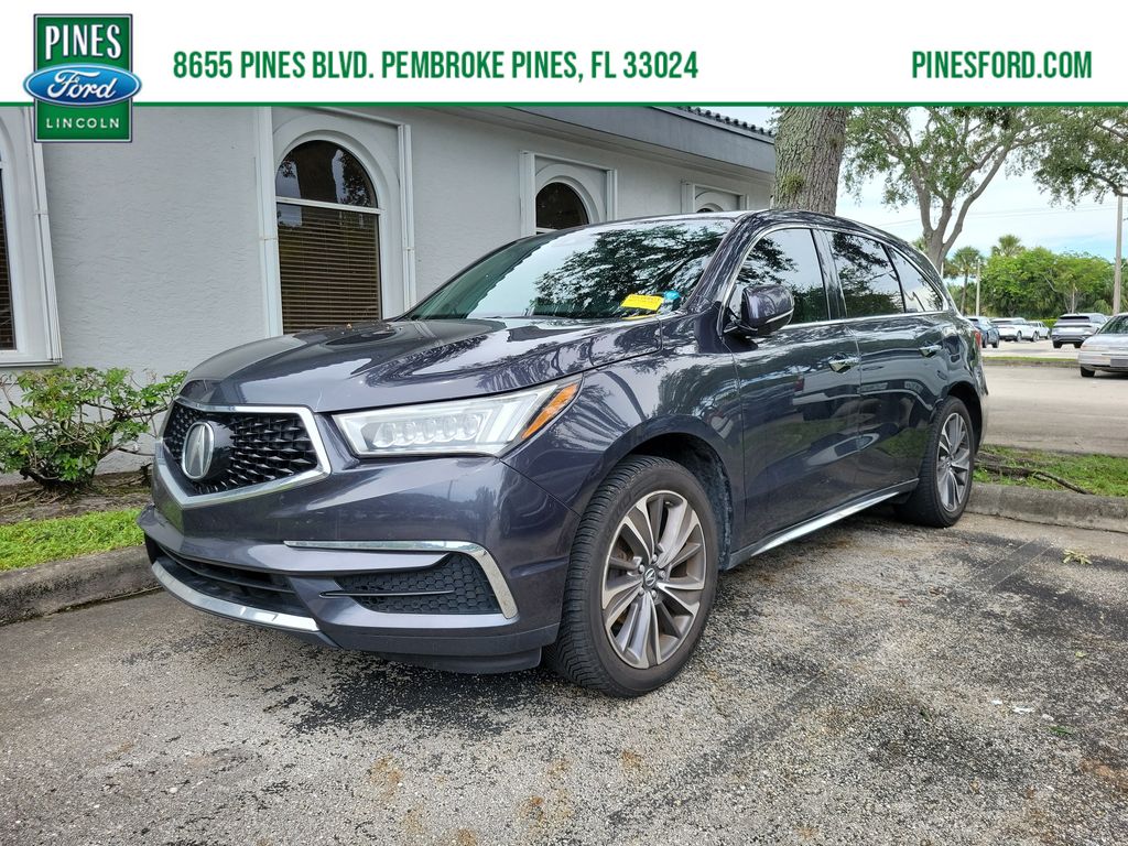 Gray 2019 Acura MDX SUV / Crossover Front-Wheel Drive 9-Speed Automatic