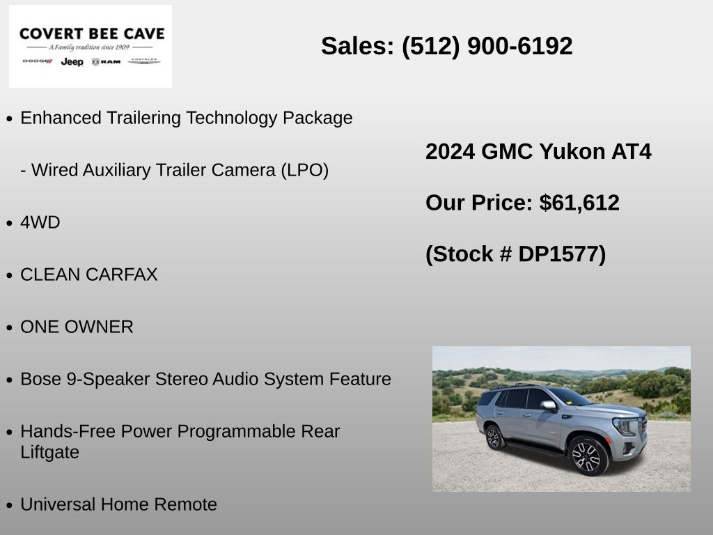 Used Car 2024 Gmc Yukon  At4 For Sale Under $70,000 In Austin, Texas