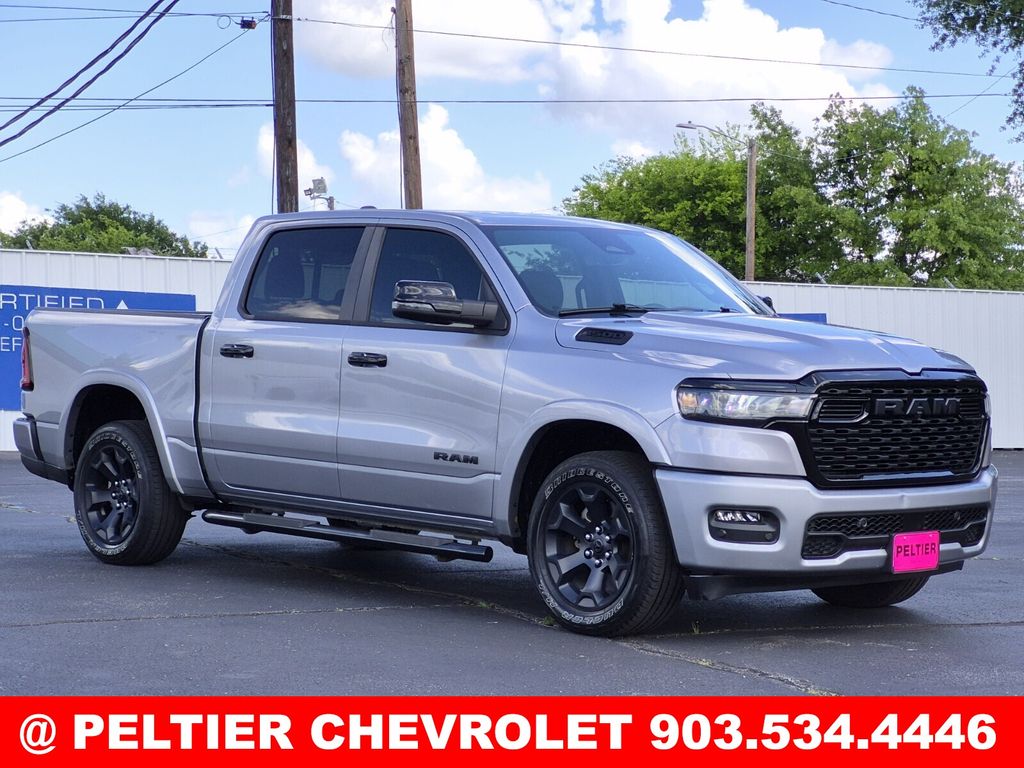 Billet Silver Metallic Clearcoat 2025 RAM 1500 Big Horn Crew Cab 4WD Pickup Truck Four-Wheel Drive 8-Speed Automatic