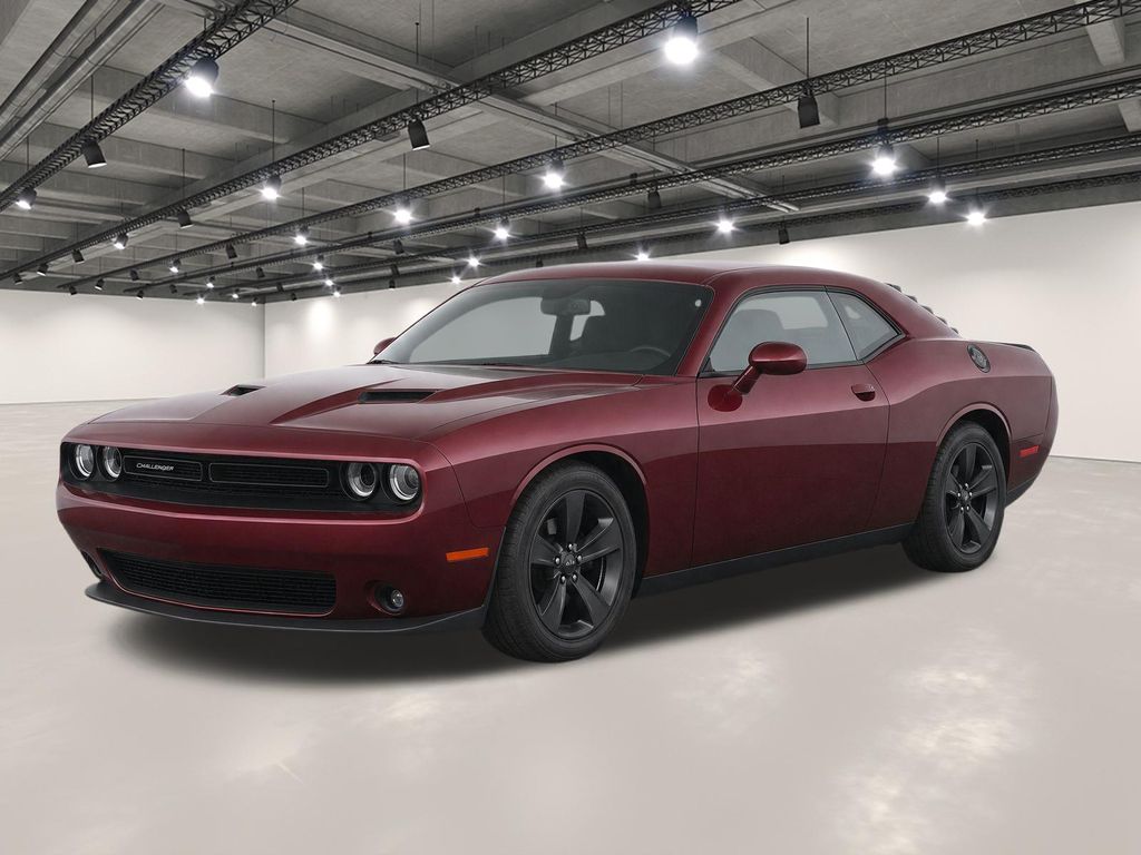 Red (Maroon) 2019 Dodge Challenger Coupe Rear-Wheel Drive 8-Speed Automatic