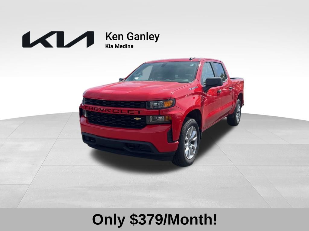 Cherry Red Tintcoat 2021 Chevrolet Silverado 1500 Custom Crew Cab 4WD Pickup Truck Four-Wheel Drive 8-Speed Automatic