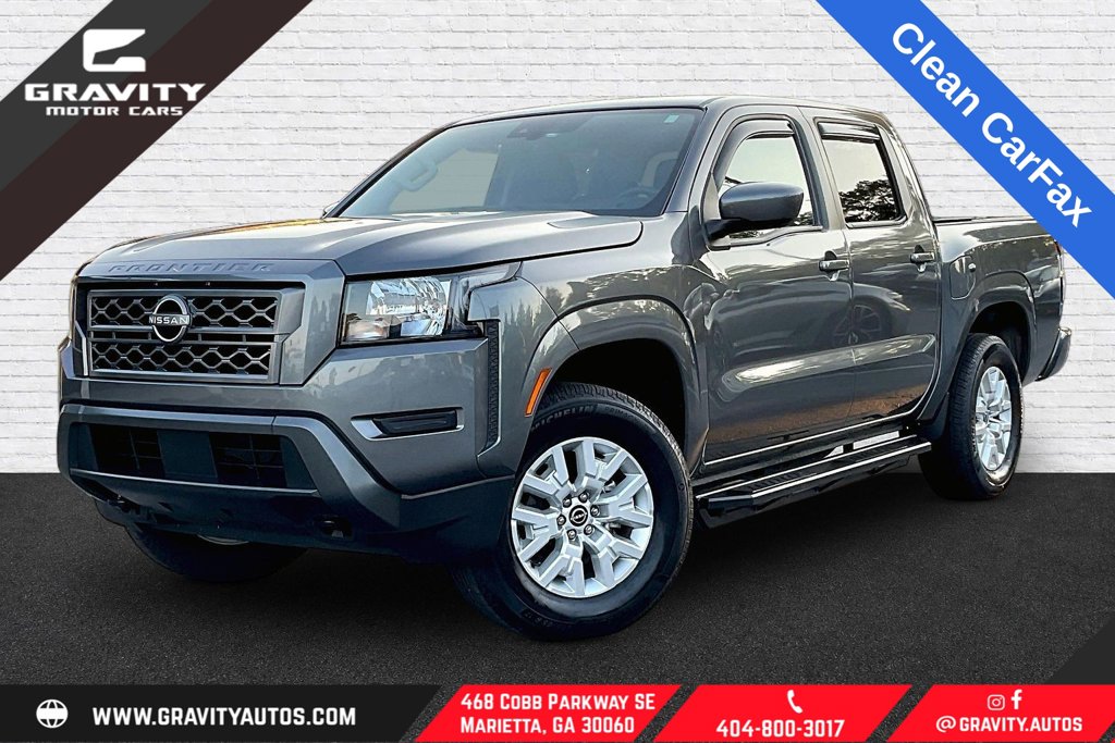 Gray (Gun Metallic) 2023 Nissan Frontier Pickup Truck Four-Wheel Drive 9-Speed Automatic