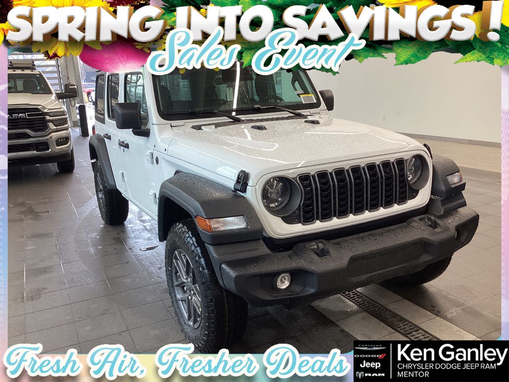 Bright White Clearcoat 2026 Jeep Wrangler Sport S 4-Door 4WD SUV / Crossover Four-Wheel Drive 6-Speed Manual
