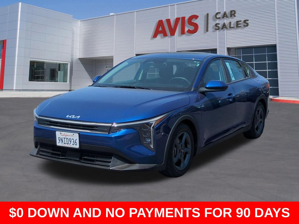 Blue 2025 Kia K4 LXS FWD Sedan Front-Wheel Drive Continuously Variable Transmission