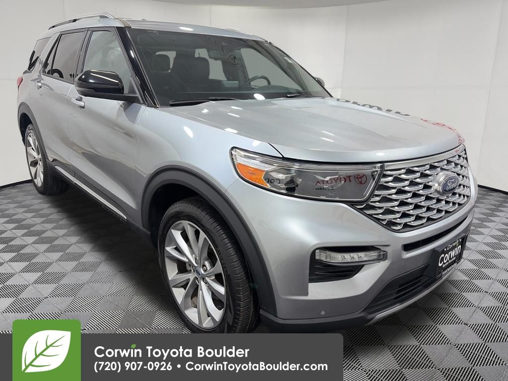 Silver Metallic 2023 Ford Explorer Platinum AWD SUV / Crossover All-Wheel Drive Automatic