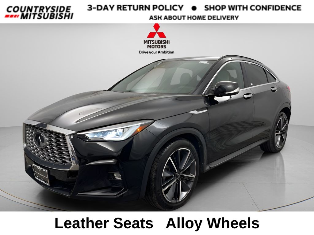 Black Obsidian 2024 INFINITI QX55 Luxe AWD SUV / Crossover All-Wheel Drive Continuously Variable Transmission