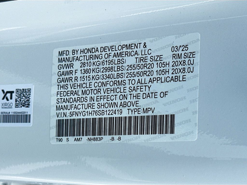 2025 Honda Pilot Touring 24