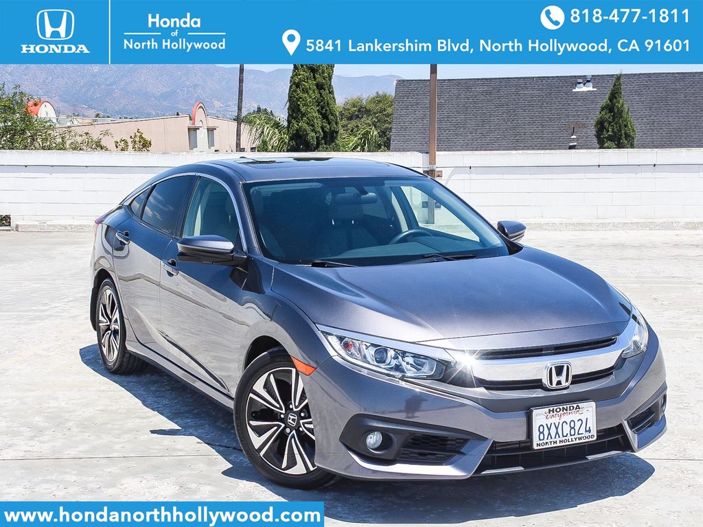 Gray (Modern Steel Metallic) 2018 Honda Civic Sedan Front-Wheel Drive Continuously Variable Transmission
