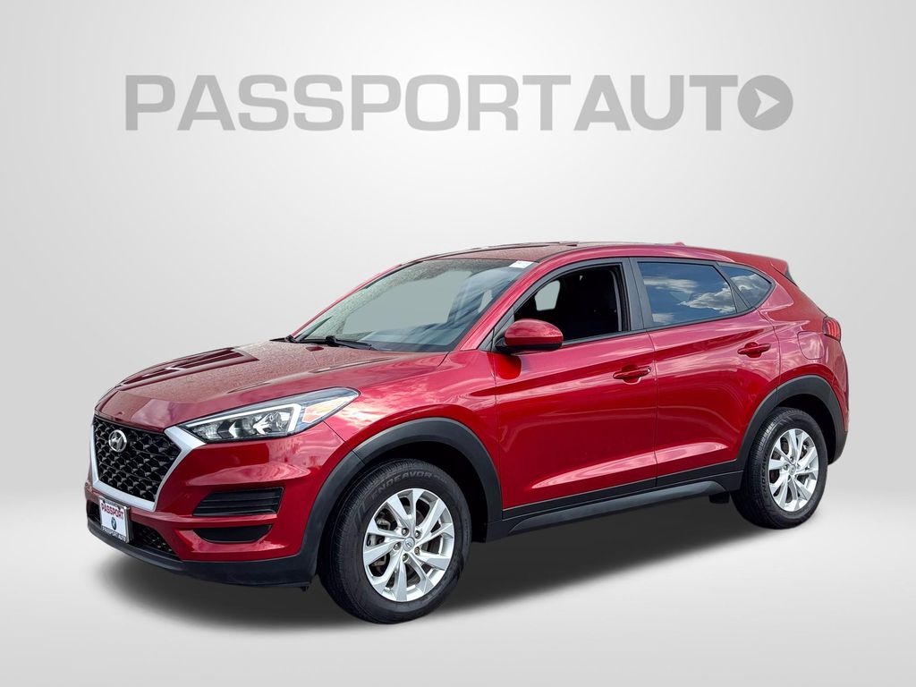 Red Crimson 2021 Hyundai Tucson SUV / Crossover Front-Wheel Drive 6-Speed Automatic