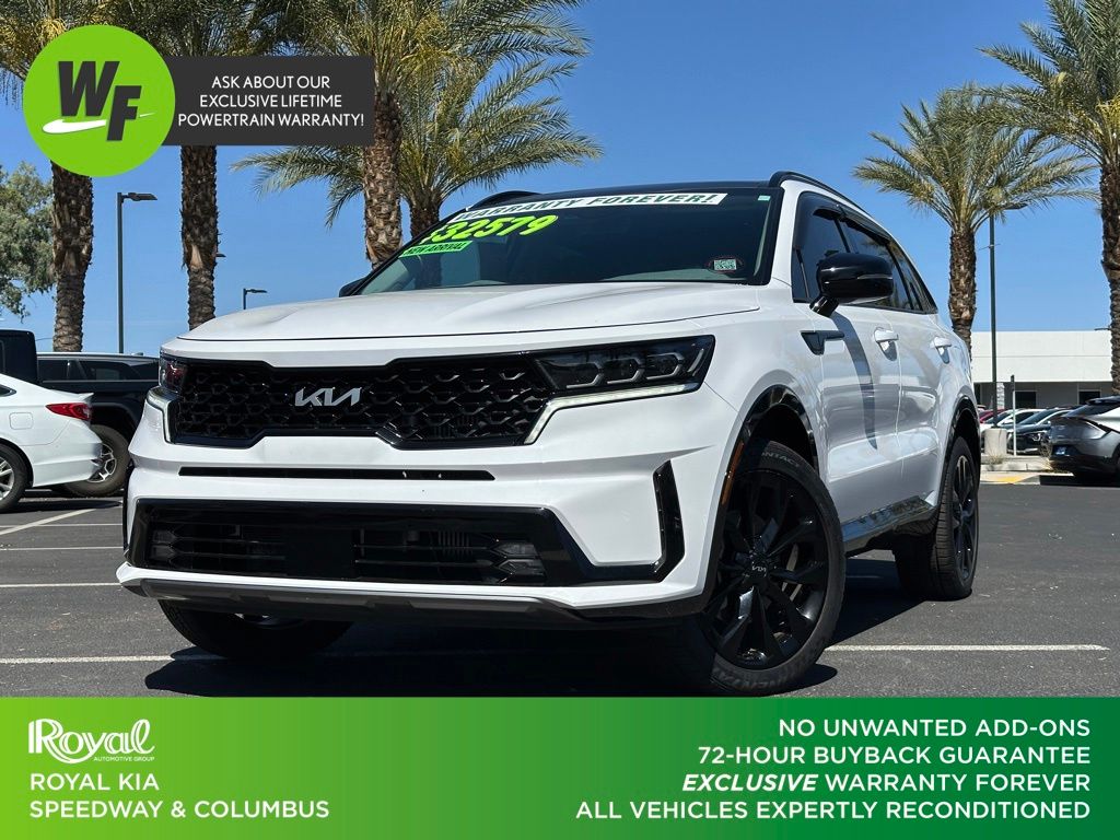 White Pearl 2023 Kia Sorento SX AWD SUV / Crossover All-Wheel Drive 8-Speed Dual Clutch