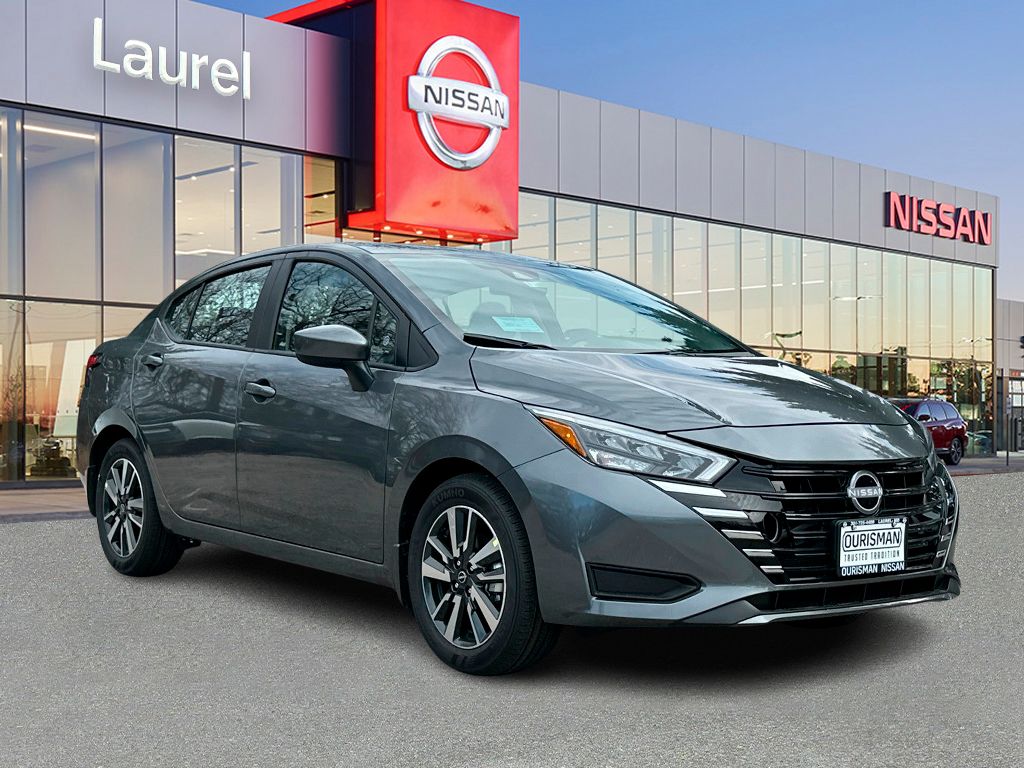 Gray (Gun Metallic) 2025 Nissan Versa SV FWD Sedan Front-Wheel Drive Continuously Variable Transmission